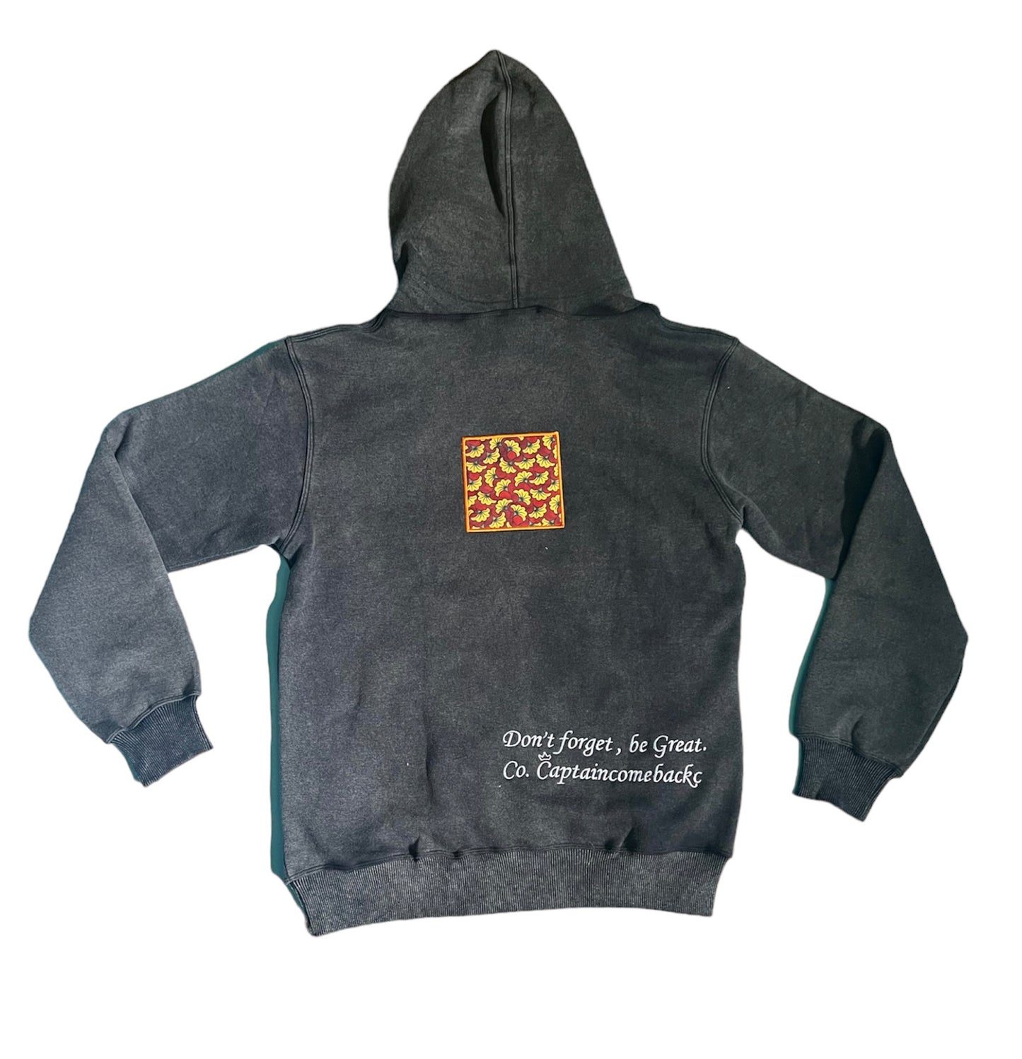 Black CaptainComeback Acid Wash Hoodie