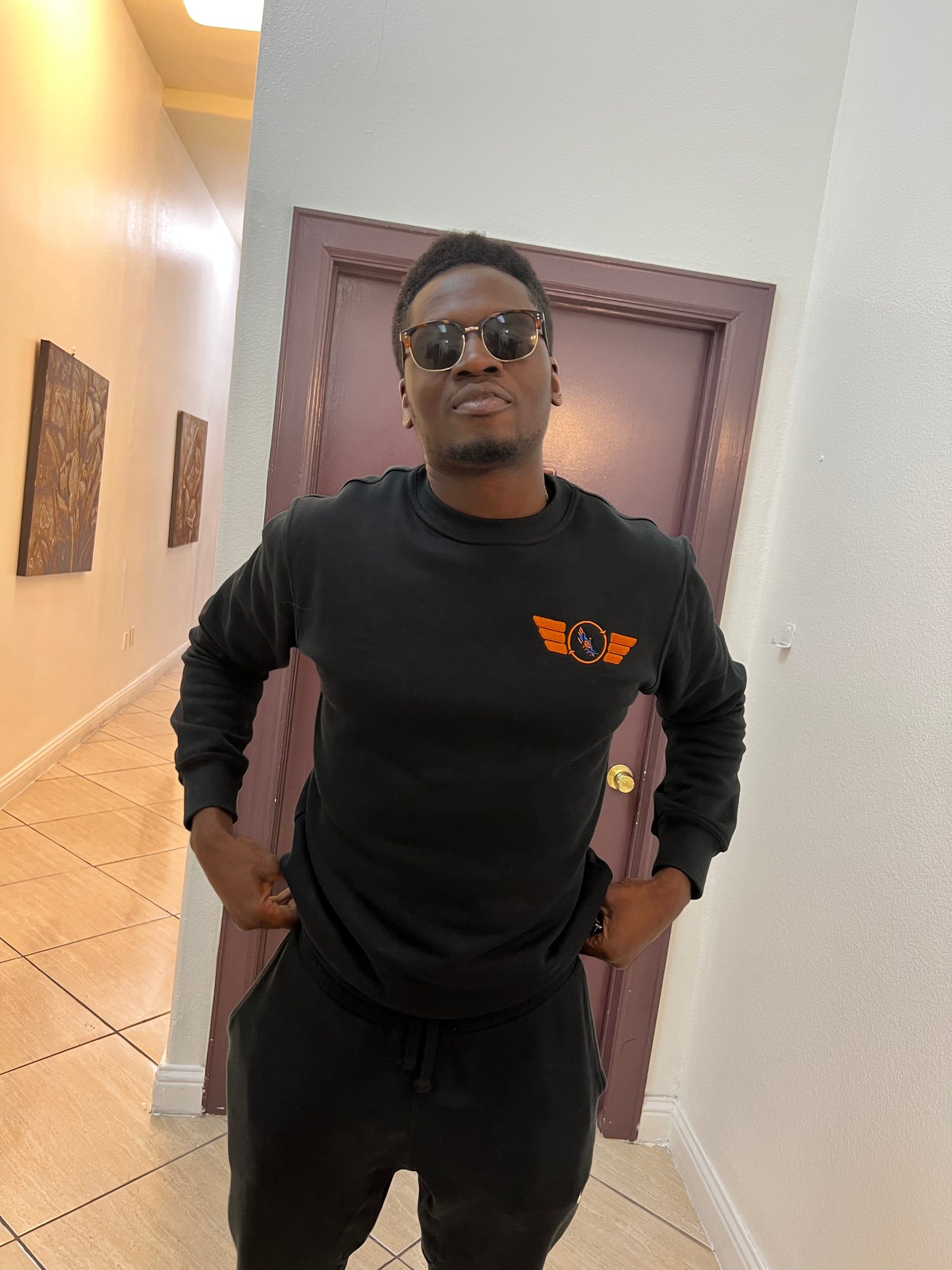 Black Comeback Crewneck