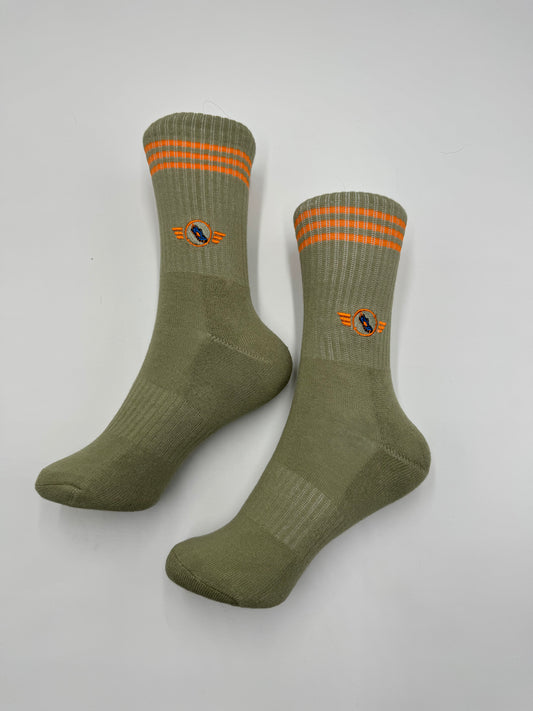 Olive Captain Comeback Medium Length Socks(2.0)