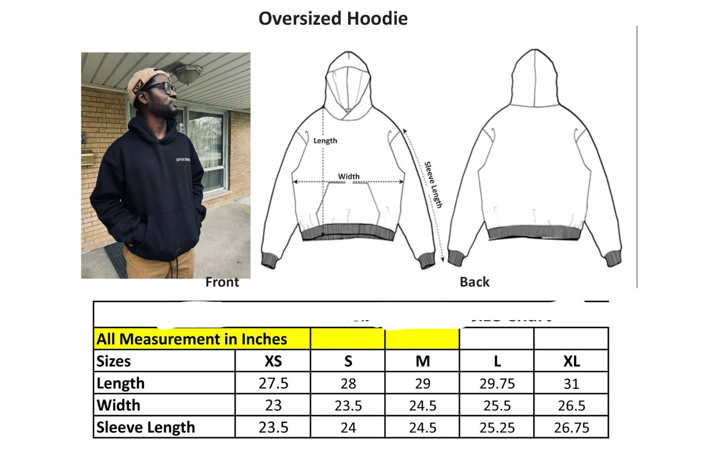 Black Oversized Hoodie